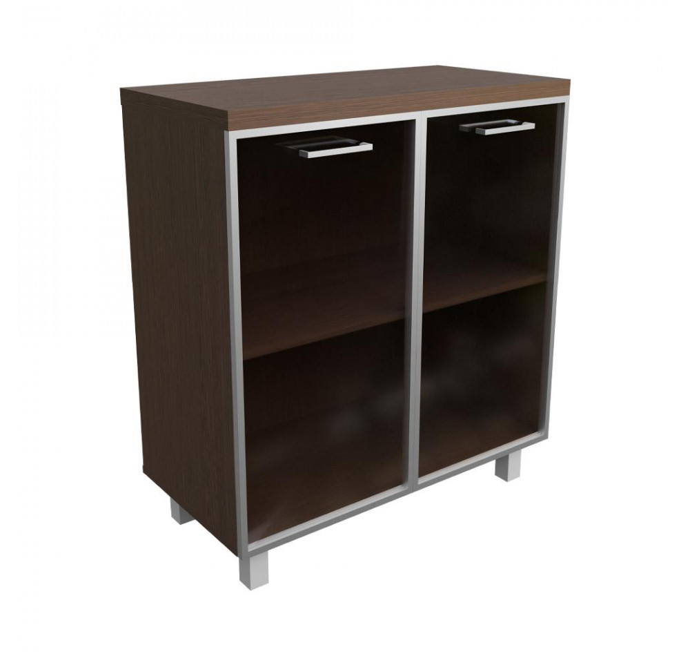 Креденция 2 дв. со стекл.(бронза) Венге Цаво 800х400х900 LuxWork PRO