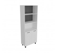 Шкаф для документов Ясень Анкор белый 800х400х2100 LuxWork PRO Black