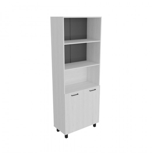 Шкаф для документов Ясень Анкор белый 800х400х2100 LuxWork PRO Black