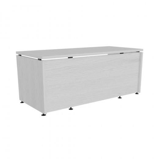 Стол руководителя Ясень Анкор белый 1800х800х750 LuxWork PRO Black