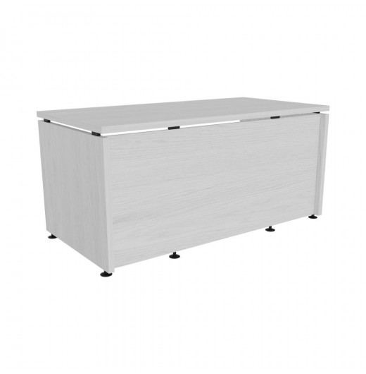 Стол руководителя Ясень Анкор белый 1600х800х750 LuxWork PRO Black