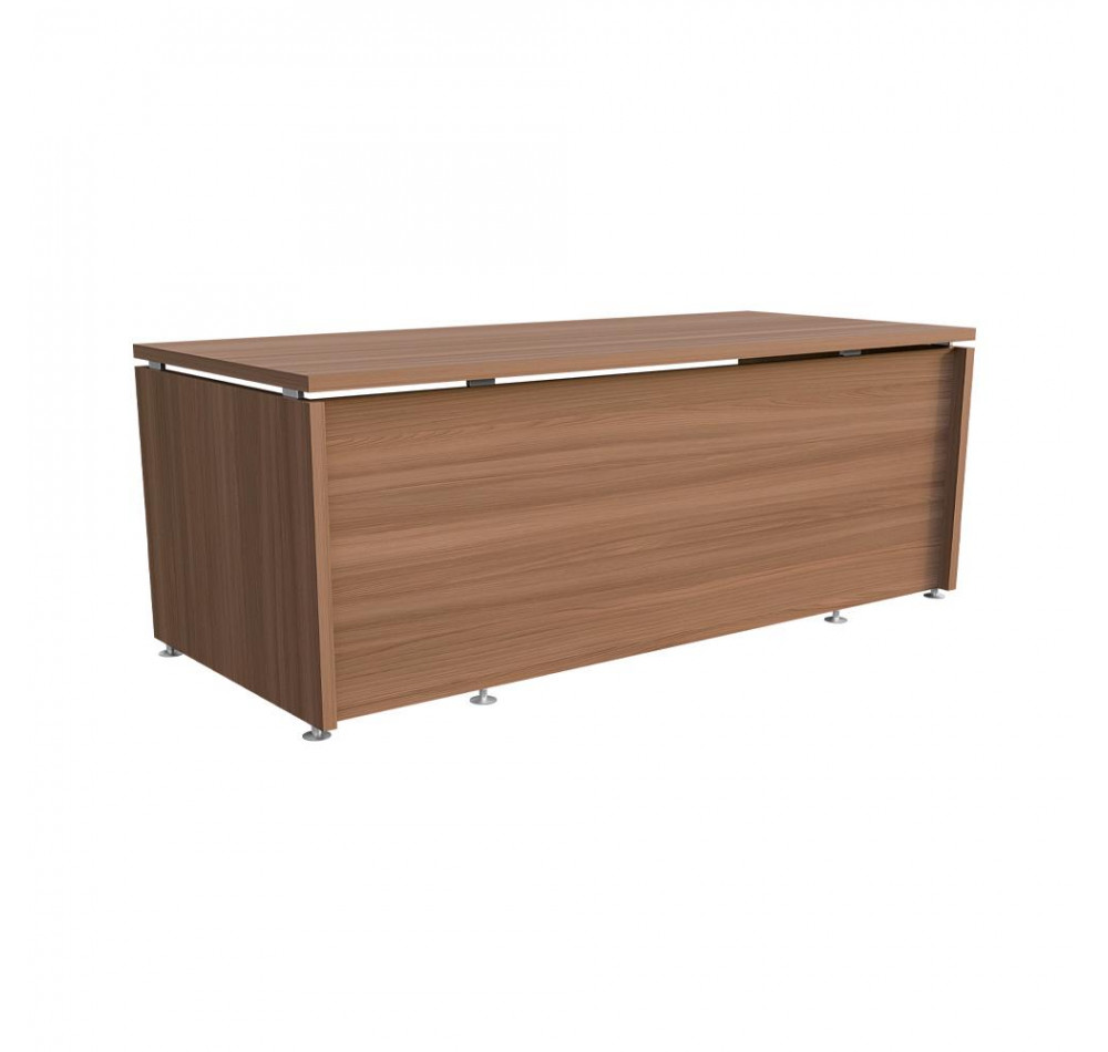 Стол руководителя Ясень Шимо темный 2000х870х750 LuxWork PRO