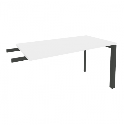 Брифинг-приставка на П-образном м/к (белый металл) O.MP-BR-13 Белый бриллиант (ШхГхВ) 1380*720*750