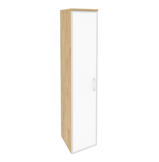 Шкаф высокий узкий левый O.SU-1.10R(L) white Тиквуд светлый (ШхГхВ) 400х420х1977
