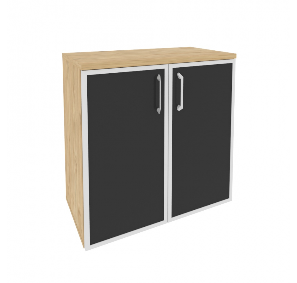 Шкаф низкий широкий O.ST-3.2R white Тиквуд светлый (ШхГхВ) 800х420х823