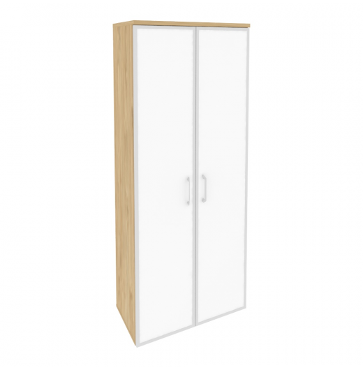 Шкаф высокий широкий O.ST-1.10R white Тиквуд светлый (ШхГхВ) 800х420х1977