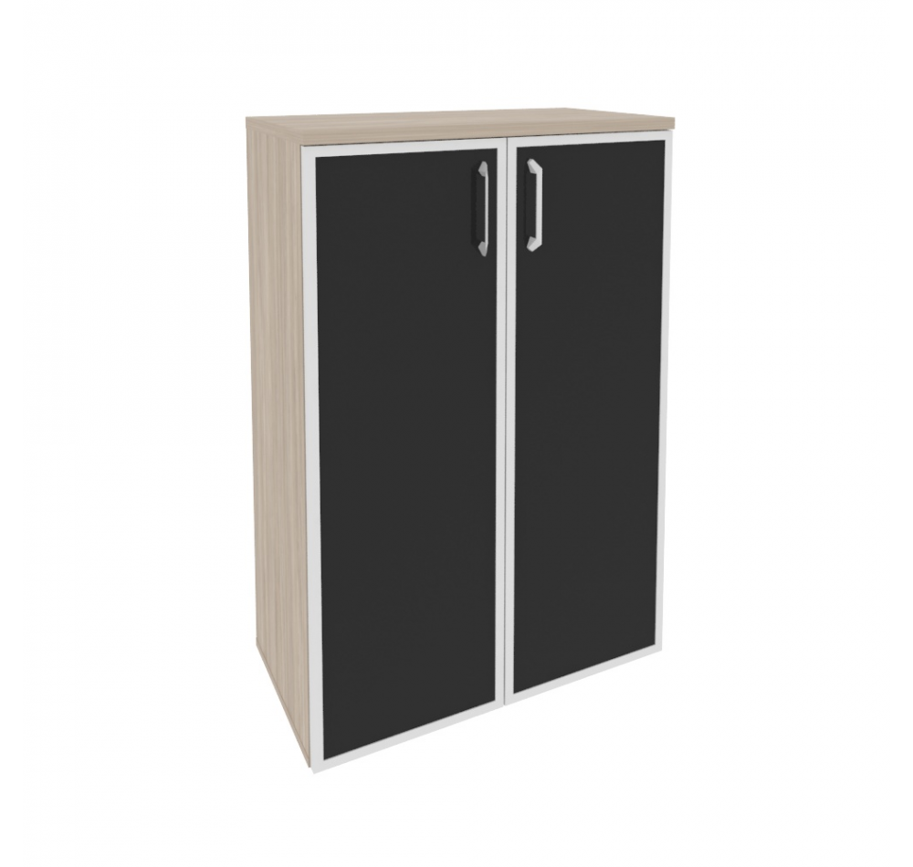 Шкаф средний широкий O.ST-2.4R black Дуб аттик (ШхГхВ) 800х420х1207