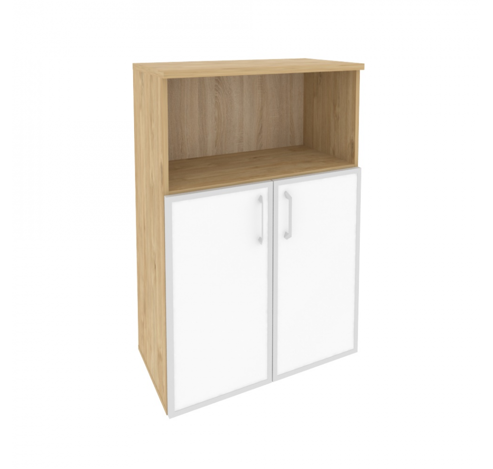 Шкаф средний широкий O.ST-2.2R white Тиквуд светлый (ШхГхВ) 800х420х1207