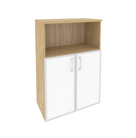 Шкаф средний широкий O.ST-2.2R white Тиквуд светлый (ШхГхВ) 800х420х1207