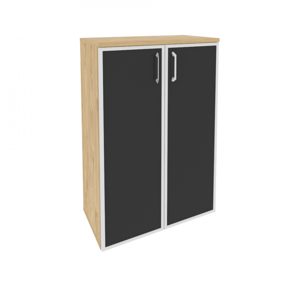 Шкаф средний широкий O.ST-2.4R black Тиквуд светлый (ШхГхВ) 800х420х1207