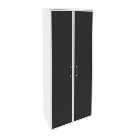 Шкаф высокий широкий O.ST-1.10R black Белый бриллиант (ШхГхВ) 800х420х1977