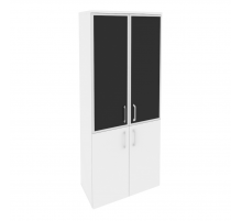 Шкаф высокий широкий O.ST-1.2R black Белый бриллиант (ШхГхВ) 800х420х1977