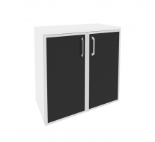 Шкаф низкий широкий O.ST-3.2R black Белый бриллиант (ШхГхВ) 800х420х823