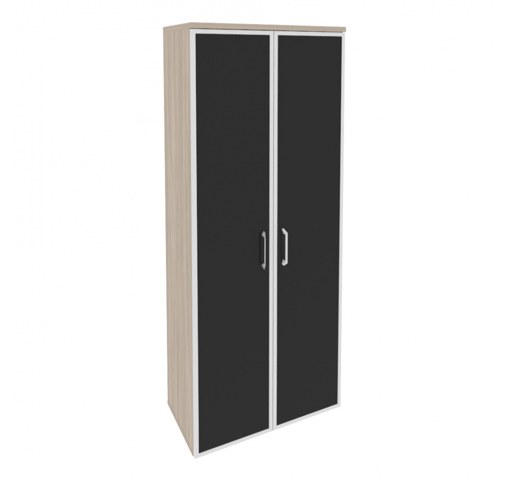 Шкаф высокий широкий O.ST-1.10R black Дуб аттик (ШхГхВ) 800х420х1977