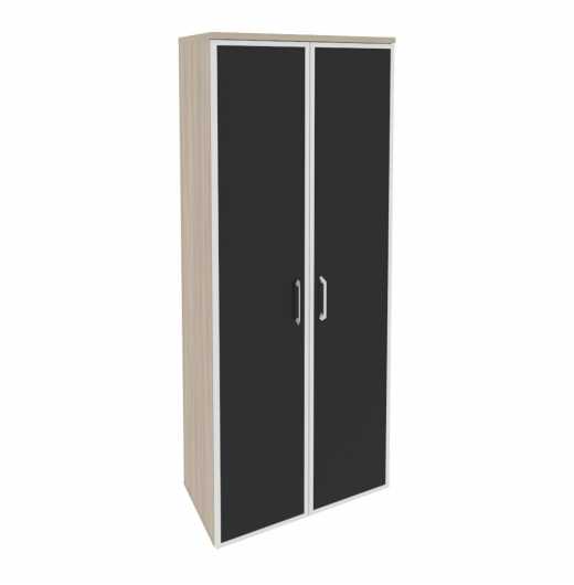 Шкаф высокий широкий O.ST-1.10R black Дуб аттик (ШхГхВ) 800х420х1977