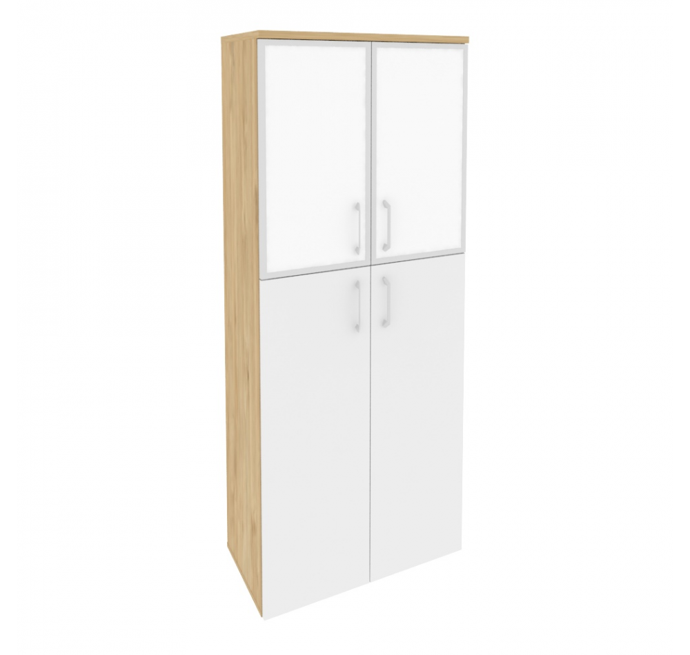 Шкаф высокий широкий O.ST-1.7R white Тиквуд светлый (ШхГхВ) 800х420х1977