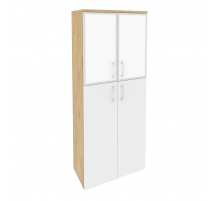 Шкаф высокий широкий O.ST-1.7R white Тиквуд светлый (ШхГхВ) 800х420х1977