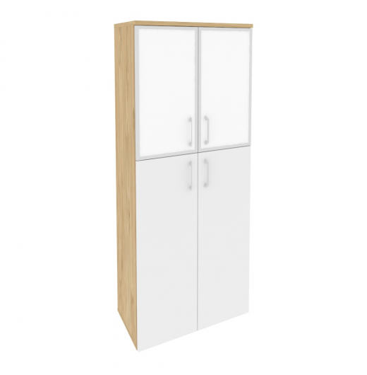 Шкаф высокий широкий O.ST-1.7R white Тиквуд светлый (ШхГхВ) 800х420х1977