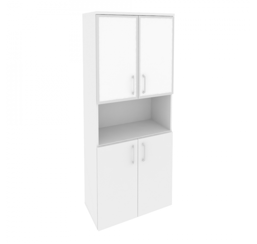 Шкаф высокий широкий O.ST-1.4R white Белый бриллиант (ШхГхВ) 800х420х1977