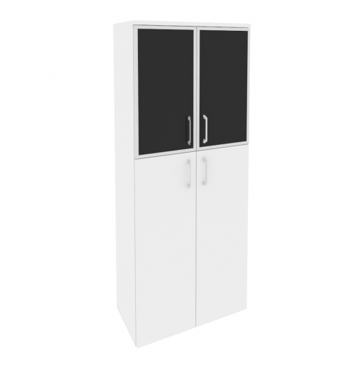 Шкаф высокий широкий O.ST-1.7R black Белый бриллиант (ШхГхВ) 800х420х1977