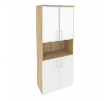 Шкаф высокий широкий O.ST-1.4R white Тиквуд светлый (ШхГхВ) 800х420х1977