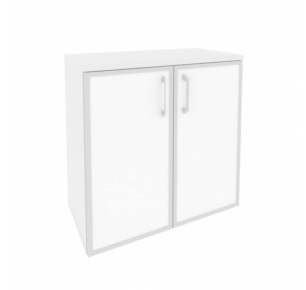 Шкаф низкий широкий O.ST-3.2R white Белый бриллиант (ШхГхВ) 800х420х823