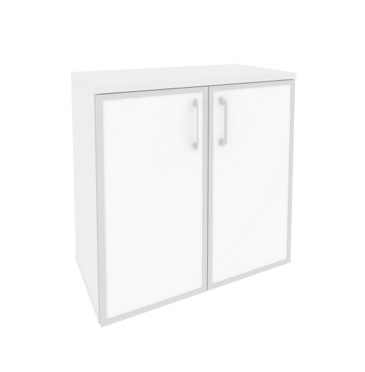 Шкаф низкий широкий O.ST-3.2R white Белый бриллиант (ШхГхВ) 800х420х823