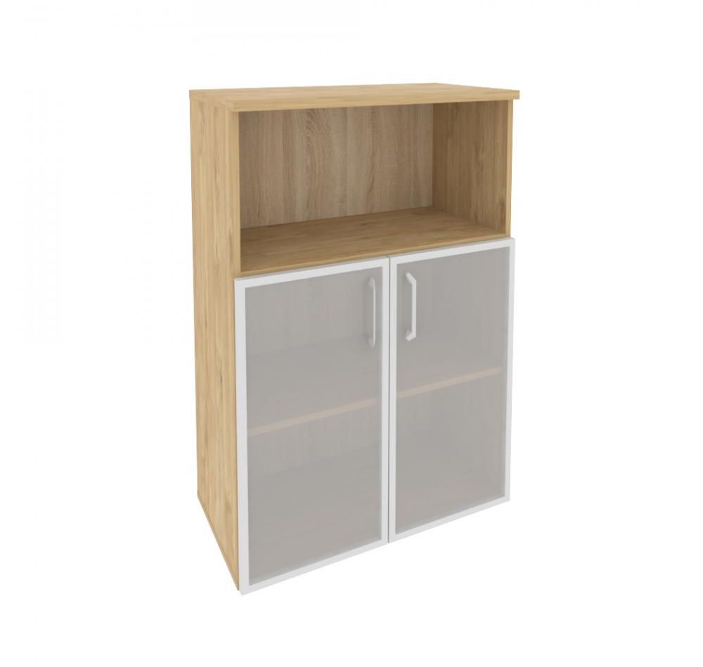 Шкаф средний широкий O.ST-2.2R Тиквуд светлый (ШхГхВ) 800х420х1207
