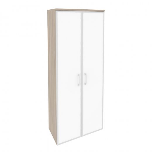 Шкаф высокий широкий O.ST-1.10R white Дуб аттик (ШхГхВ) 800х420х1977