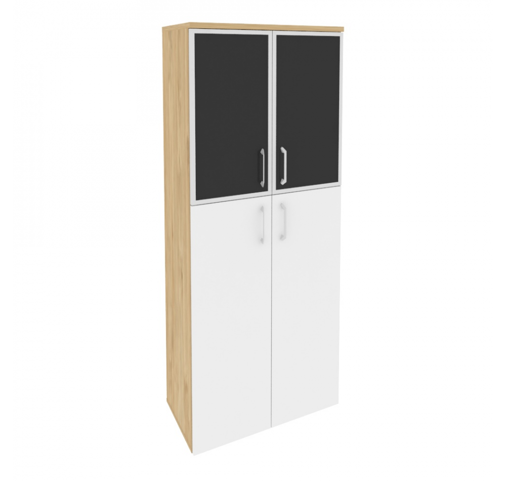 Шкаф высокий широкий O.ST-1.7R black Тиквуд светлый (ШхГхВ) 800х420х1977
