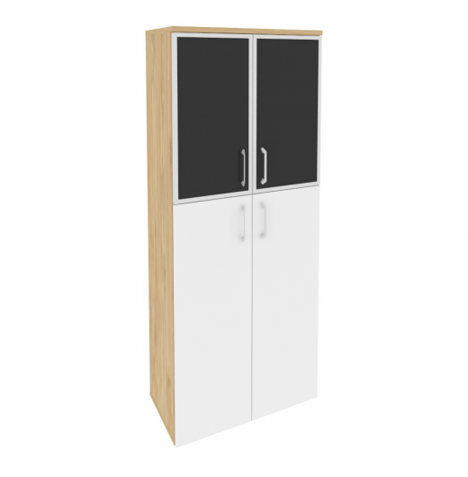 Шкаф высокий широкий O.ST-1.7R black Тиквуд светлый (ШхГхВ) 800х420х1977