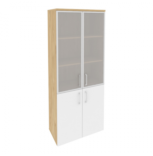 Шкаф высокий широкий O.ST-1.2R white Тиквуд светлыйБелый (ШхГхВ) 800х420х1977
