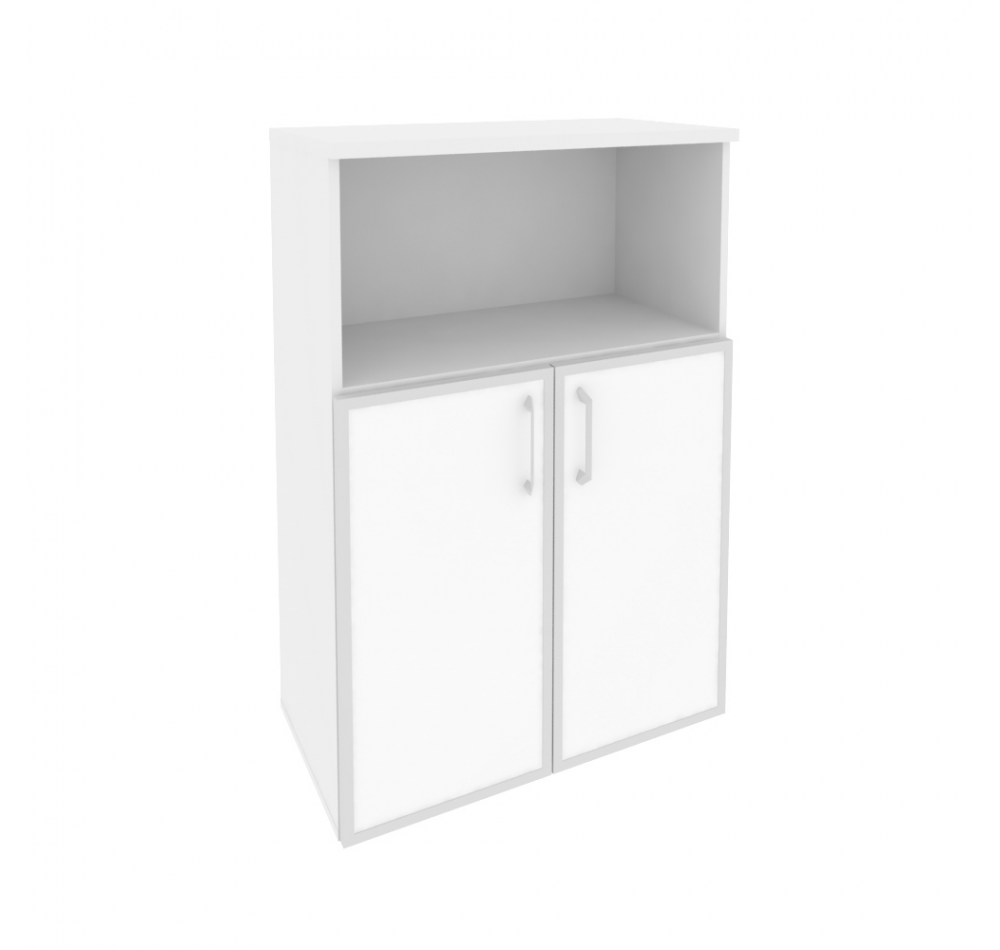 Шкаф средний широкий O.ST-2.2R white Белый бриллиант (ШхГхВ) 800х420х1207