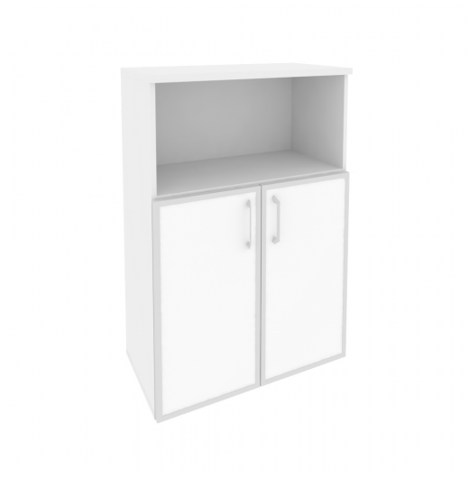 Шкаф средний широкий O.ST-2.2R white Белый бриллиант (ШхГхВ) 800х420х1207