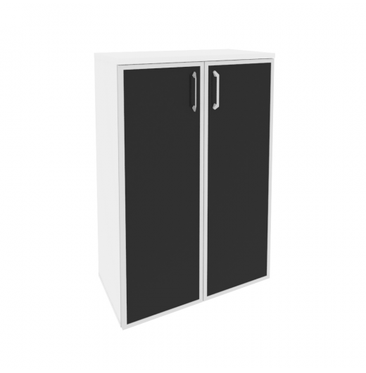 Шкаф средний широкий O.ST-2.4R black Белый бриллиант (ШхГхВ) 800х420х1207