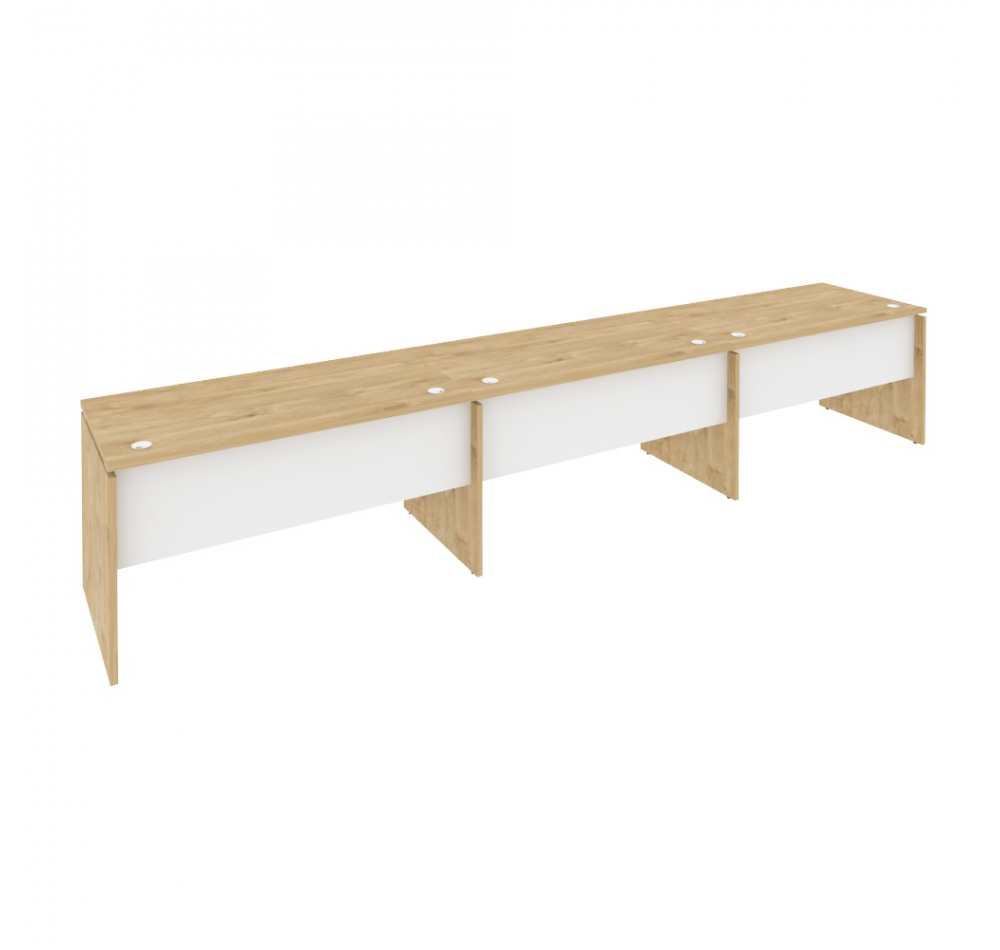 Рабочая станция O.RS-3.3.7 Тиквуд светлый (ШхГхВ) 4140х720х750