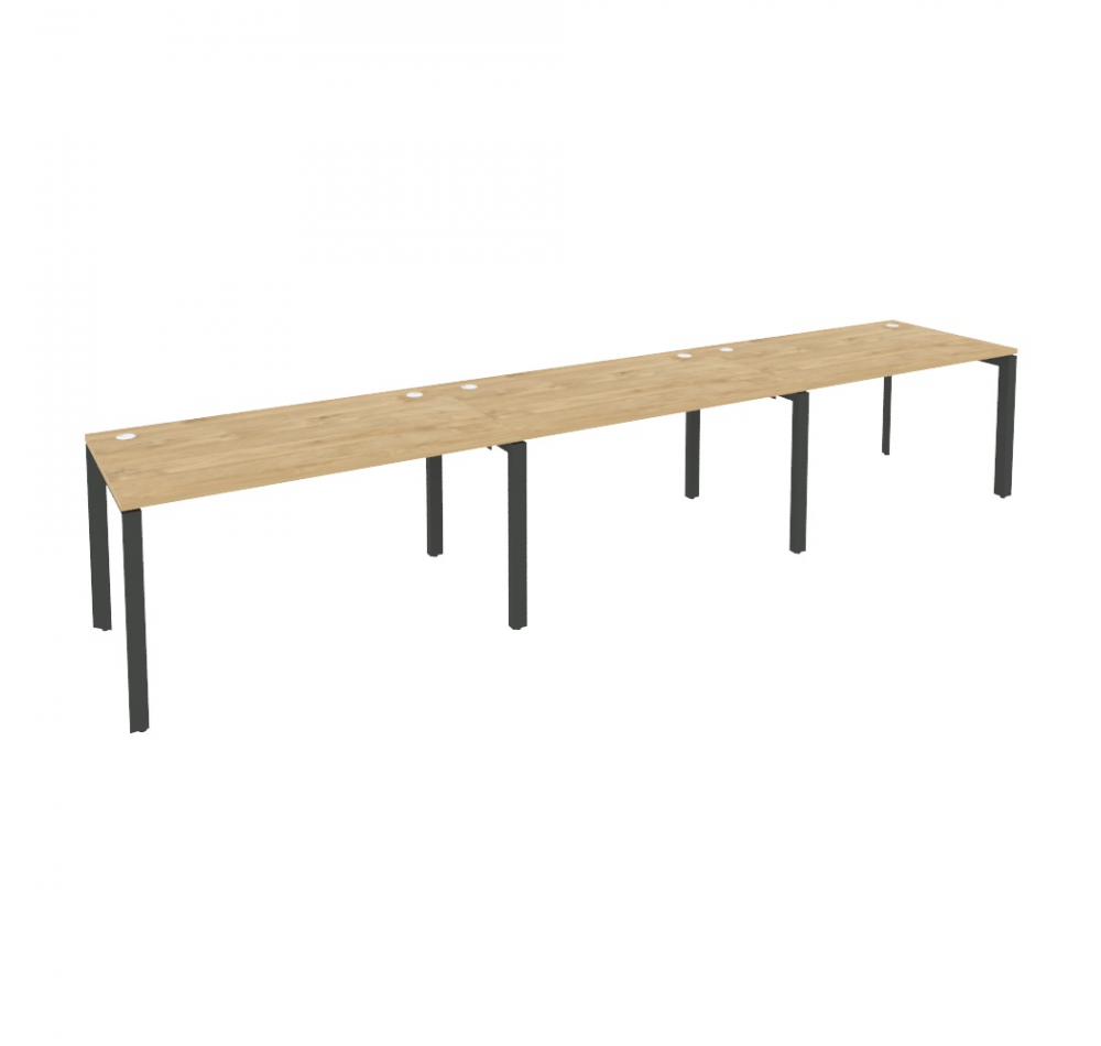 Рабочая станция на П-образном м/к O.MP-RS-3.3.8 Тиквуд светлый (ШхГхВ) 4140*800*750