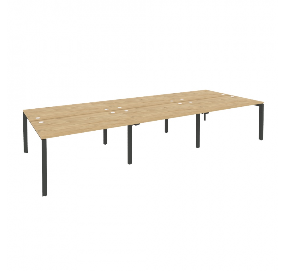 Рабочая станция на П-образном м/к O.MP-D.RS-6.3.8 Тиквуд светлый (ШхГхВ) 4140*1635*750