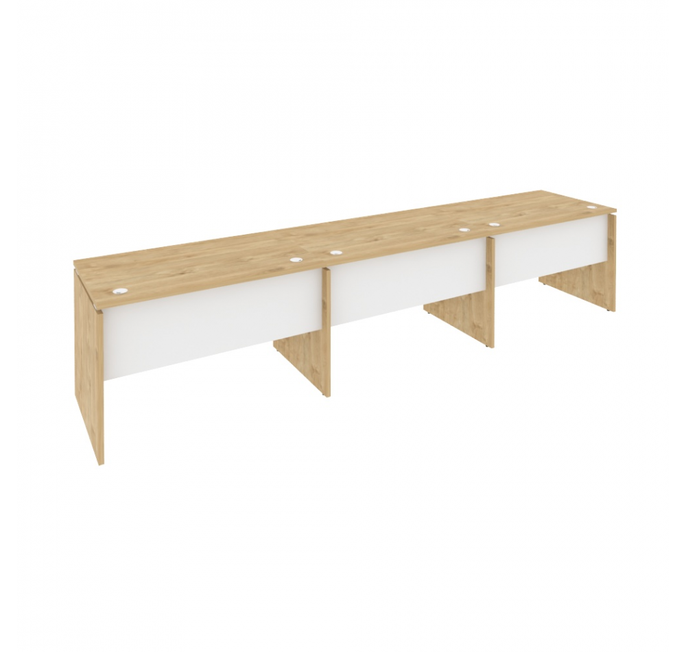 Рабочая станция O.RS-3.2.7 Тиквуд светлый (ШхГхВ) 3540х720х750