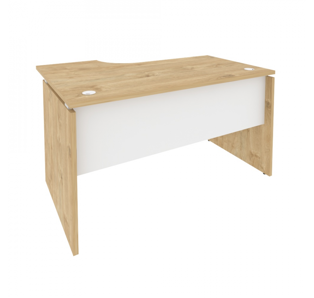 Стол эргономичный правый O.SA-2R Тиквуд светлый (ШхГхВ) 1380х980х750