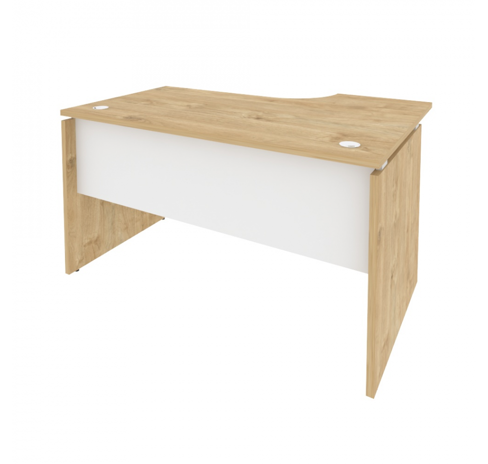 Стол эргономичный левый O.SA-2L Тиквуд светлый (ШхГхВ) 1380х980х750