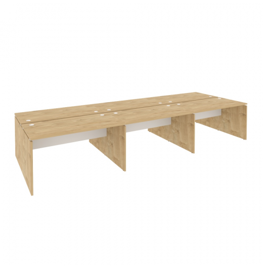 Рабочая станция O.D.RS-6.3.7 Тиквуд светлый (ШхГхВ) 4140х1475х750