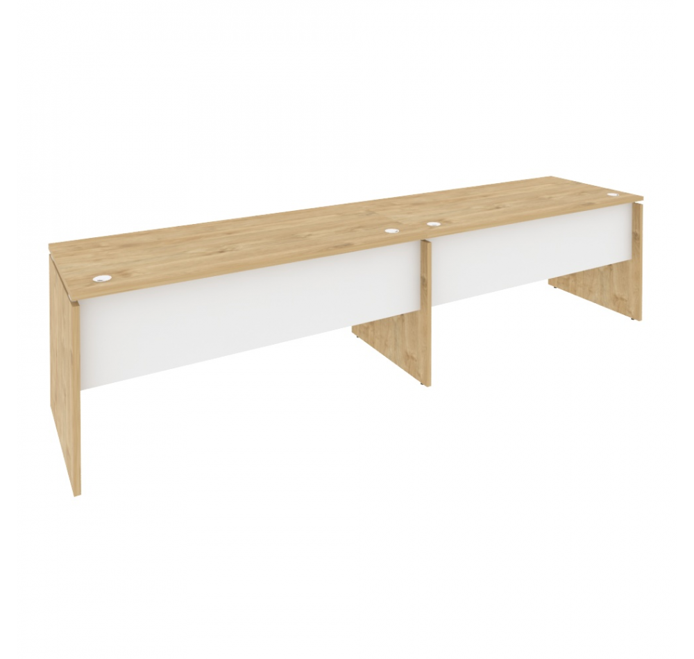 Рабочая станция O.RS-2.4.7 Тиквуд светлый (ШхГхВ) 3160х720х750
