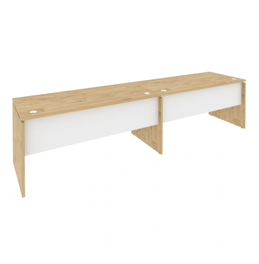 Рабочая станция O.RS-2.4.7 Тиквуд светлый (ШхГхВ) 3160х720х750