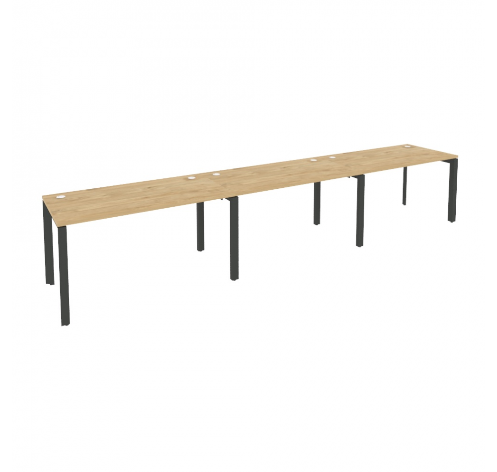Рабочая станция на П-образном м/к O.MP-RS-3.3.7 Тиквуд светлый (ШхГхВ) 4140*720*750