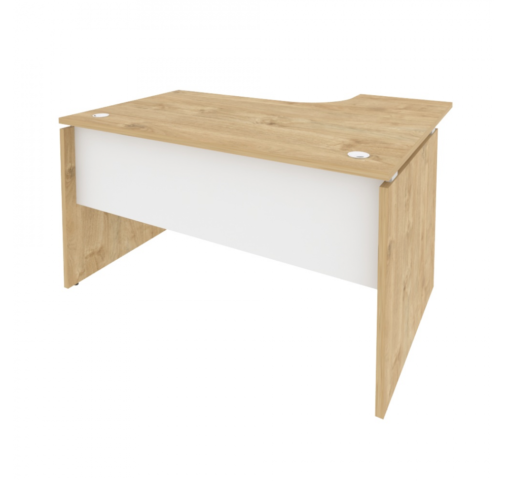 Стол эргономичный левый O.SA-3L Тиквуд светлый (ШхГхВ) 1380х1180х750