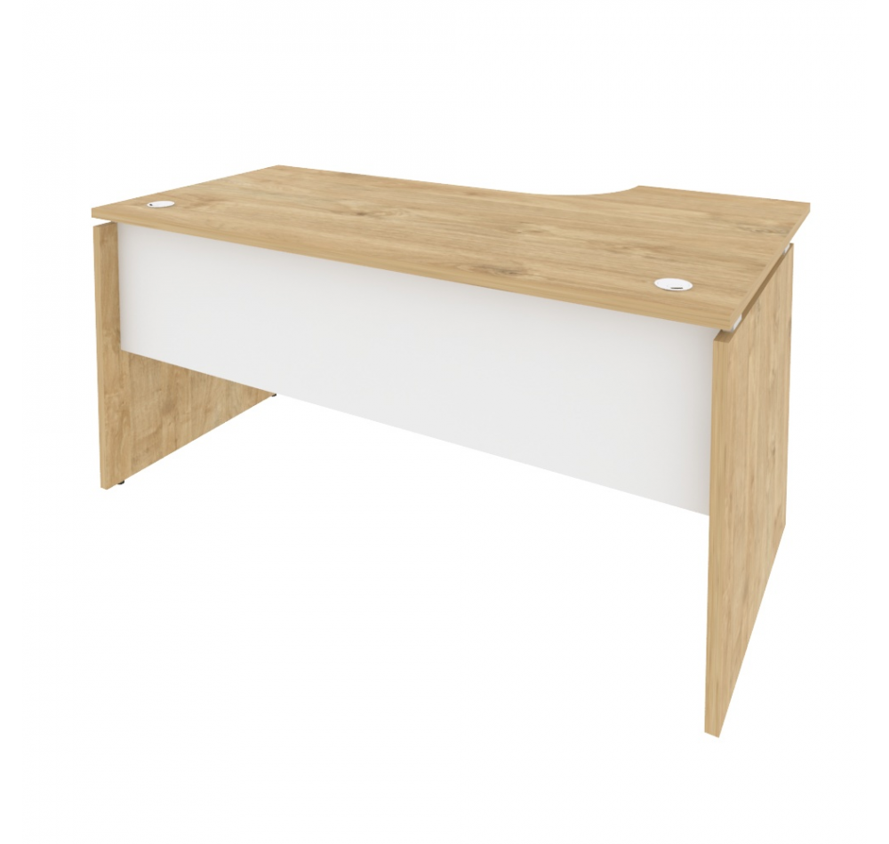 Стол эргономичный левый O.SA-1L Тиквуд светлый (ШхГхВ) 1580х980х750
