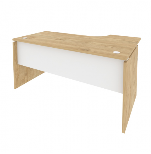 Стол эргономичный левый O.SA-1L Тиквуд светлый (ШхГхВ) 1580х980х750