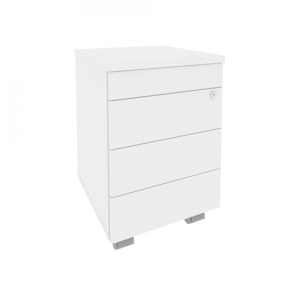 Тумба мобильная O.TM-3 TIP Белый бриллиант (ШхГхВ) 432х460х633