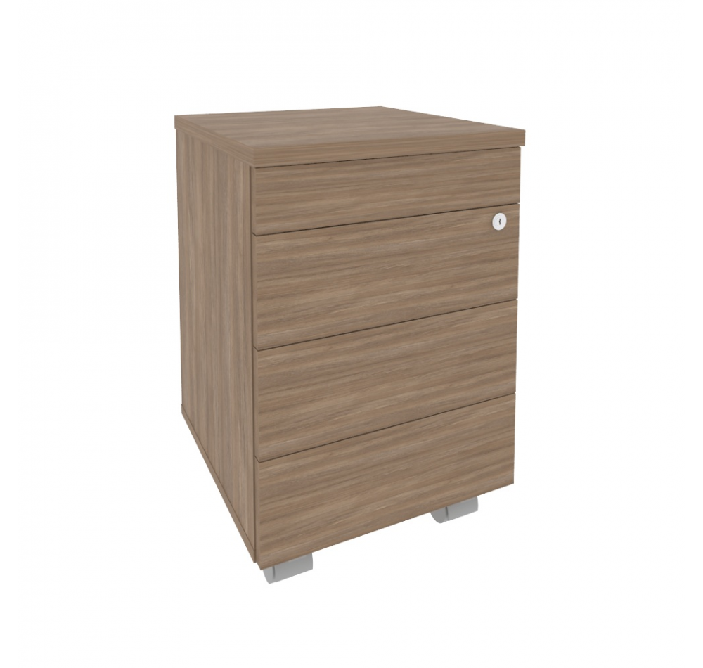 Тумба мобильная O.TM-3 TIP Дуб аризона (ШхГхВ) 432х460х633